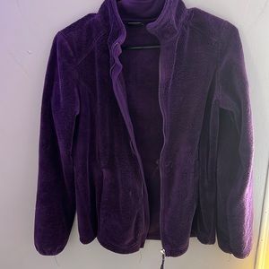 Purple Soft Zip Up Jaket